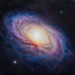 Featured on Artstation, A hypernova in a distant galaxy, oil on canvas