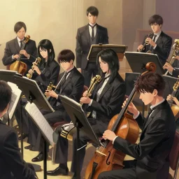 orchestral music played by secret agents, painted by john howe, pixiv, deviantart, artstation, danbooru, illustration, realistic