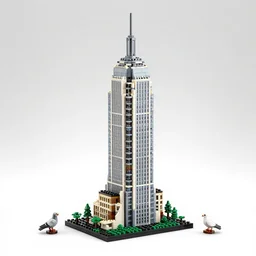 lego new york skyscaper and pigeon set