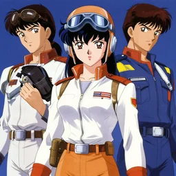 An anime portrait of beautiful female pilot still from Robotech 1985 by Stanley Artgerm Lau ,WLOP , Ilya Kuvshino , James Jean ,Andrei Riabovitchev ,symmetrical