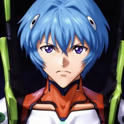 realistic rei ayanami evangelion, high detail, symmetrical, angry face, deviantart, artstation