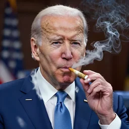 joe biden smoking a joint, photorealistic, ultra high resolution, ultra detailed
