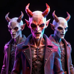 crazy glitchy buggy stylish strange low poly render of 3 d handsome soulless lifeless psychopathic demon, 1 9 9 8, portrait featured on artstation, cgsociety, unreal engine, volumetric lighting, rtx on, vibrant, grainy, vhs footage still, intricately detailed, award - winning, atmospheric, ambient, symbolic, artistic