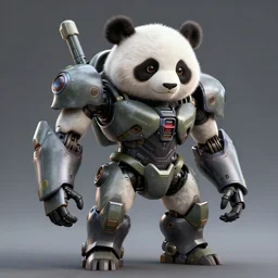 a mecha android panda, goro fujita, naturel, hyper detailed, digital art, trending in artstation, cinematic lighting, studio quality, smooth render, unreal engine 5 rendered, octane rendered, art style by klimt and nixeu and ian sprigger and wlop and krenz cushart.