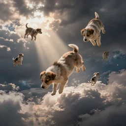 every puppy that ever existed in the history of the universe falling from the sky