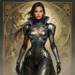 highly detailed ana de armas as a cyberpunk character wearing far future cyberpunk clothes, intricate, elegant, highly detailed, digital painting, artstation, concept art, smooth, sharp focus, illustration, art by artgerm and greg rutkowski and alphonse mucha