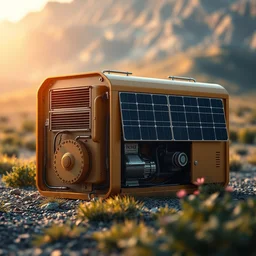 solar power generator, art by artgerm, wlop, loish, ilya kuvshinov, 8 k realistic, hyperdetailed, beautiful lighting, detailed background, depth of field