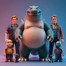 hyperrealistic rendering, fat smooth kaiju by donato giancola and greg rutkowski and wayne barlow and zdzisław beksinski, product photography, action figure, sofubi, studio lighting, colored gels, colored background