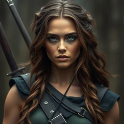 diana the huntress, portrait, photo, ultrarealistic, uncropped, uncrop