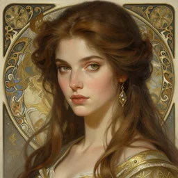 beautiful Ering Heatherton, closeup, D&D, fantasy, intricate, elegant, highly detailed, digital painting, artstation, concept art, matte, sharp focus, illustration, art by Artgerm and Greg Rutkowski and Alphonse Mucha
