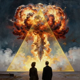 establishing shot by wes anderson, a beautiful massive smoke explosion of the imperial star destroyer, by anders zorn, rule of thirds, golden triangle, masterpiece by greg rutkowski, intricate, elegant, highly detailed, oil painting, concept art, smooth, sharp focus, illustration, eerie beautiful cinematic, thomas lawrence, gurney,