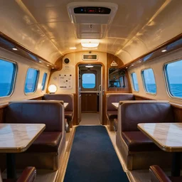 interior of a luxurious passenger submarine