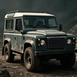 Land Rover Defender 110 (1985), a gritty neo-noir, dramatic lighting, cinematic, establishing shot, extremely high detail, photorealistic, cinematic lighting, artstation, by simon stalenhag, The Elder Scrolls IV: Oblivion (PC)