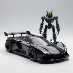 a car design inspired by cats and hot wheels, sleek, black, vehicle, inspired by samus aran metroid prime robot, scifi, elegant, olbivion, sharp, rendered in octane, highly detailed, minimalistic