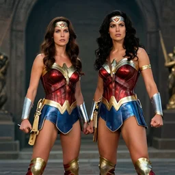 Ascanio Adriani and Harrison Schmidt with wonder woman