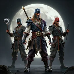 Moon pirates, Digital Art, 8k, Unreal Engine 5