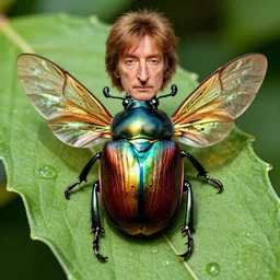 john lennon as a beetle insect with wings