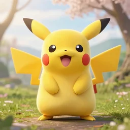 real life pokemon, cute!!!, heroic!!!, adorable!!!, playful!!!, chubby!!! fluffly!!!, happy!!!, cheeky!!!, mischievous!!!, ultra realistic!!!, spring time, slight overcast weather, golden hour, sharp focus