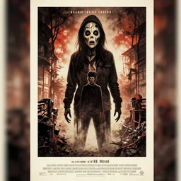 professional movie poster for a vintage stylized horror movie