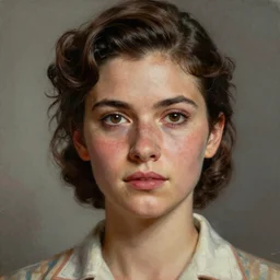 A Hearts of Iron IV portrait of a Cuban young woman with high cheekbones. Good bone structure. Dressed in 1940s style. Highly detailed, fine Art, high detail, great lighting, 8k resolution, masterpiece, concept art, illustration, clear eyes, painting oil on canvas, octane render, HDR, trending on artstation, 4k, 8k, HD