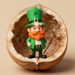 he found a leprechaun in his walnut shell