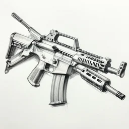 technical sketch of an AR-15