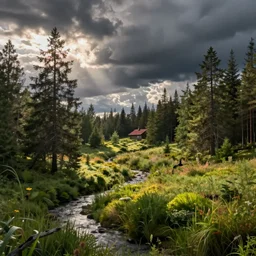 finnish summer, hyperdetailed