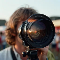 photorealistic documentary style close macro up cinematography of geert wilders at the 1 9 6 9 woodstock festival shot on 1 6 mm eastman 7 2 5 4 film with a 6 5 mm cooke panchro macro lens shot at magic hour
