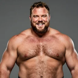 chris pratt as a burly padded strongman, dad energy, masculine, hairy torso, 4 k hd