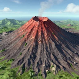 volcano heightmap for a videogame
