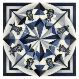 ( sacred geometry pattern ), ( ( cubism, jean giraud, georgy kurasov, kimi takemura, android jones, flowstatepaint, ben ridgway ) )
