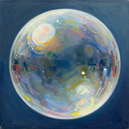 living on a bubble, abstract, artist impression