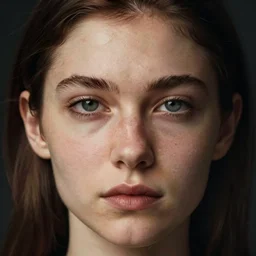 portrait photo of AI face, Perfect one face, extremely high details, realistic, by Edward Hopper, Tom Bagshaw , Rene Margitte