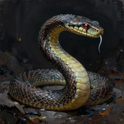 snake, cyberpunk, oil painting, darkness, paint texture, digital painting, highly detailed, artstation, sharp focus, illustration, concept art, ruan jia, charlie bowater, tom bagshaw, norman rockwell