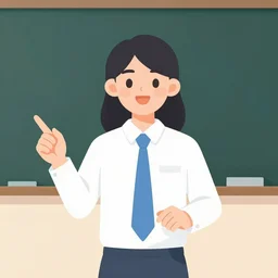 teacher. clean cel shaded vector art. illustration art