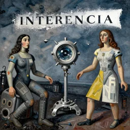 the complete story of interstellar in the style of guernica by picasso, sci - fi colour palette