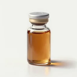 concept art of a luxury refined dietary supplement in a transparent tiny rounded bottle filled with gold brown iridescent liquid, by greg rutkowski, white tones, white background, digital painting, artstation, concept art, smooth, sharp foccus ilustration hq