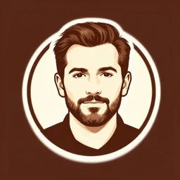 a chocolate logo, illustration, portrait