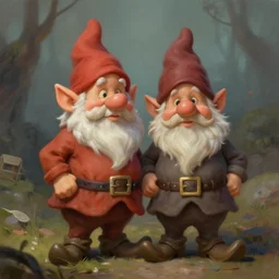 old gnome, by greg rutkowski and thomas kinkade, digital art, realistic painting, fantasy, character design, trending on artstation