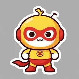 cute miss mascot coupenotte coupenotte axew super hero sticker art, cronobreaker, beeple game icon