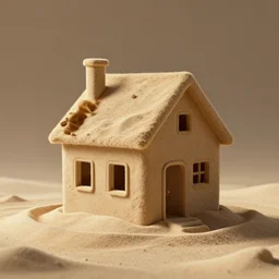 house made of sand, hyper detailed, digital art, trending in artstation, cinematic lighting, studio quality, smooth render, unreal engine 5 rendered, octane rendered, by sergey grechanyuk