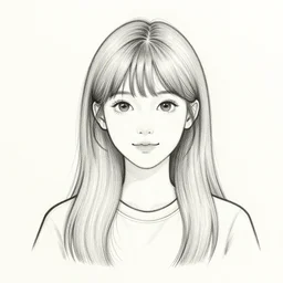 a wb 3 / 4 portrait girl drawn by a plotter, clear line art, few parts are low poly, contrasted, white and black, flowers in hairs