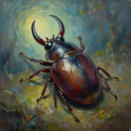 masterful painting of scarab hallucinating dreams surreal unknown
