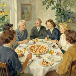 Pizza Party by Henri Rousseau