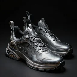 a cocncept of futuristic sneskers, grim - lighting, high - contrast, intricate, elegant, highly detailed, digital painting, artstation, concept art, smooth, sharp focus, illustration