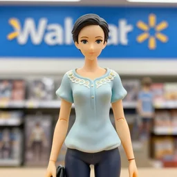 figurine of walmart wearing an elegant summer blouse, personification, official store photo, commercial photo, featured on amiami, lovecraftian, 8 k, 8 5 mm, beautiful composition