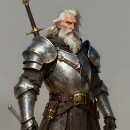old man warriot fantasy, d & d, digital art