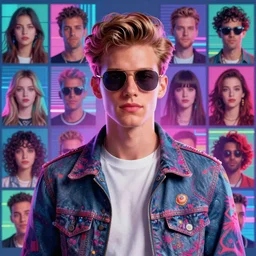 portrait of synthwave 8 0 s handsome confident max headroom wearing sunglasses, synthwave, digital art, greg rutkowski, loish, rhads, beeple, makoto shinkai and lois van baarle, frank miller, ilya kuvshinov, rossdraws, tom bagshaw, alphonse mucha, - h 6 4 0