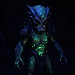 phosphorescent the predator 1 9 9 5 under blacklight, horror