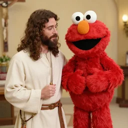 the passion of the Christ recast with Elmo as Jesus